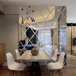 Diamenty trójkąty Wall Art akrylowe lustro naklejki ścienne dekoracji domu 3D DIY naklejki ścienne sztuki do salonu wystrój domu