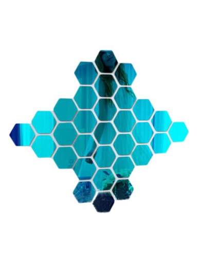 12 sztuk/zestaw 3D Hexagon akrylowe lustro naklejki ścienne DIY Art ścienne dekoracyjne naklejki wystrój domu salon lustrzane na