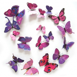 12 sztuk 3D pcv magnesy w kształcie motyli DIY naklejki ścienne motyl na ścianę Home Decor New Arrival Fridage naklejki dekoracj