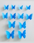 12 sztuk 3D pcv magnesy w kształcie motyli DIY naklejki ścienne motyl na ścianę Home Decor New Arrival Fridage naklejki dekoracj