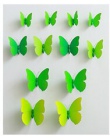 12 sztuk 3D pcv magnesy w kształcie motyli DIY naklejki ścienne motyl na ścianę Home Decor New Arrival Fridage naklejki dekoracj