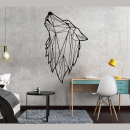 Nordic styl sztuki geometryczne wilk winylu naklejki ścienne do dekoracji salonu naklejki dekoracja sypialni ścienne naklejka Mu
