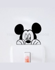 Mickey mouse vinyl kalkomania ścienna dzieci pokój światła przełącznik naklejki Art rzeźba przełącznik dekoracyjne naklejki dla 