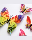 Nowy 3D podwójna warstwa motyl naklejki ścienne do dekoracji wnętrz dekoracyjna naklejka naklejka ścienna motyle na imprezę magn
