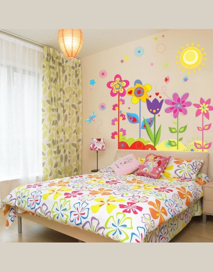2019 nowy kwiat motyl wymienny winylowa tablica naścienna mural artystyczny wystrój domu dla dzieci dziewczyny sypialnia naklejk