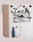 Zapraszamy sweet home znak na drzwi dekoracje ścienne naklejki ZYVA-8253-NA dekoracyjne winylu naklejki ścienne dla domu