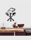 Kreatywny sztućce nóż widelec czapka szefa kuchni naklejki ścienne dla kuchni restauracji dekoracji naklejki ścienne tapety nakl