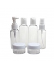 Wysokiej jakości nowe przenośne przejrzyste podróże kosmetyczne butelki punkty butelkowanie sześć Sets5.25B789