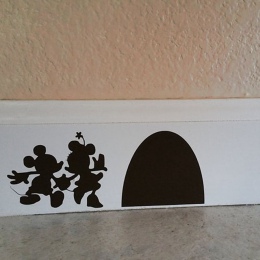 Nowy cartoon naklejki-Mickey Minnie Mouse otwór ściany domu naklejka śmieszne dekoracje ścienne