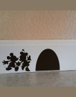 Nowy cartoon naklejki-Mickey Minnie Mouse otwór ściany domu naklejka śmieszne dekoracje ścienne