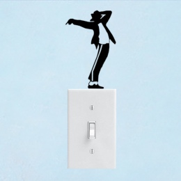 Michael Jackson mody sypialnia ścienne winylowe świecąca naklejka przełącznik naklejki 6SS0322