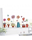 Uroczy kwiat naklejki ścienne kuchnia okno naklejki motyle naklejki ścienne wystrój domu łazienka winylowe naklejki ścienne dla 