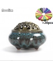 NOOLIM ceramiczne kadzidło palniki przenośne porcelany kadzielnica buddyzm uchwyt kadzidła do domu herbaty domu Studio jogi 20 s