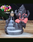 NOOLIM Ganesha cofaniu kadzidła palnika słoń boga godło pomyślny i sukces ceramiczne stożek Censer wystrój domu z 20 pc szyszki