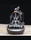Fioletowy gliny gurda lotosu wodospad kadzidło palnika trzymać uchwyt Censer Aroma cofaniu dym kadzidła palnika wystrój domu