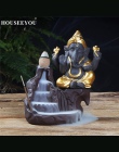 HOUSEEYOU słoń boga Ganesha cofaniu kadzidła palnika indie Censer trzymać uchwyt na medytacja ozdoby dekoracje do domowego biura