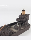 Ceramiczne kadzielnica z motywem smoka wystrój domu kreatywny cofaniu dym kadzidła palnika stojak na kadzidełka + 10 sztuk kadzi