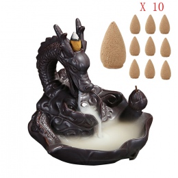 10 Pcs Scents Natural Reflux Tower Incense Sandalwood Smoke Cones Reflux Tower Backflow Incense Cones Bullet Wholesale EY11