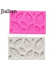 Jialian DIY drzewo liści naciśnij formowanie folii formy silikonowe formy ciasto Decor kremówka ciasto 3D liście silikonowe form
