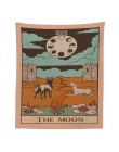 Księżyc gobelin czary średniowiecznej europy w stylu Vintage wróżenie tarota ścianie wisi gobelin dla akademik wystrój astrologi