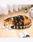 3D Cute Cat dywanik podłogowy nieregularne wycieraczka do wycieraczki zwierząt drukowane dywany antypoślizgowa mata podłogowa ku