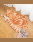 3D Cute Cat dywanik podłogowy nieregularne wycieraczka do wycieraczki zwierząt drukowane dywany antypoślizgowa mata podłogowa ku