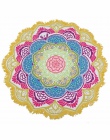 Duża Mandala gobelin indyjski ściany wiszące czeski cienki poliester joga szal Mat obrus lotosu Hippie Mandala gobelin