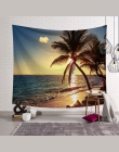 CAMMITEVER błękitne niebo białe chmury morze plaża kokosowe gobelin ściany wiszące malownicze gobeliny narzuta na łóżko piknik p