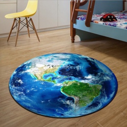 Okrągły dywan 3D Print ziemi planety miękkie dywany antypoślizgowe dywaniki krzesło do pracy na komputerze Mat mata podłogowa dl