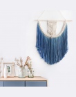 Makrama duże wiszące ściany-Macrame wiszące dekoracje ślubne tło-Ombre mural-Dipdyed przędzy ścianie wisi gobelin-makrama