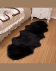 Wysokiej jakości sztuczna wełniane dywany dla domu futro na krzesło sypialnia Faux mata poduszka na siedzenie zwykły skóry futra