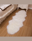 Wysokiej jakości sztuczna wełniane dywany dla domu futro na krzesło sypialnia Faux mata poduszka na siedzenie zwykły skóry futra