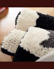 Mat drzwi na zewnątrz dywan czarny biały Cartoon kot łazienka kuchnia antypoślizgowa podłoga dywan kryty wycieraczka Home wycier