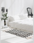 Kilim czarny biały 100% bawełna dywan do salonu geometryczne Indian paski nowoczesne maty nowoczesny wystrój Bohemia Nordic styl