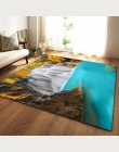 Nordic 3D drukowane duże dywany Galaxy Space Cat maty miękkie flanelowe dywaniki antypoślizgowe dywan dla pokoju gościnnego wyst