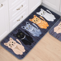 Maty wejściowe zwierząt kot drukowane łazienka dywaniki kuchenne wycieraczki mata podłogowa z kotem dla pokoju gościnnego Anti-S