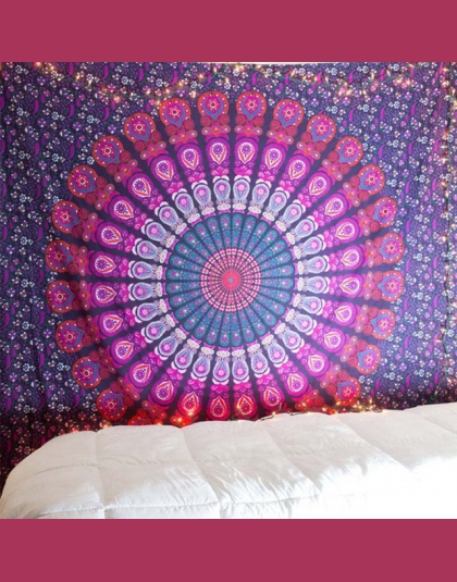 Gobelin Mandala gobelin wysokiej jakości Boho joga mat 200x140 CM poliester Indian Mandala gobelin do wystroju domu