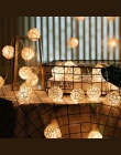 10 sztuk/partia 3 cm sztuczna słoma piłka na urodziny dekoracja na przyjęcie ślubne kula ratanowa dekoracje świąteczne ozdoby do