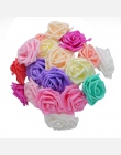 17 kolor 10 sztuk 8 cm sztuczne PE piankowe kwiaty — róże na wesele panna młoda pana młodego bukiet dekoracja na przyjęcia urodz
