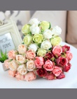 1 bukiet sztuczna róża bukiet dekoracyjne jedwabne kwiaty bukiety panny młodej na ślub strona główna dekoracje ślubne Supplies1