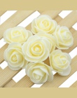 100 sztuk/partia Mini róża z pianki polietylenowej głowy sztuczna róża kwiaty Handmade DIY dekoracje ślubne świąteczne i zaopatr