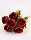 YO CHO 6 głowice/bukiet piwonie sztuczne kwiaty piwonie jedwabne bukiet biały różowy ślub dekoracje do domu sztuczne piwonia Ros