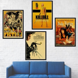 Klasyczny film ojciec chrzestny/Pulp Fiction/walki klub/Kill bill/Leon/Inglourious Basterds plakat na ścianę sztuki papier pakow