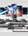 Wydruki na płótnie plakat 5 sztuk Cartoon Dragon Ball Z obrazy Goku jazdy Shenron zdjęcia Home Decoration modułowe Wall Art