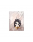 Nowoczesne dziewczyny królik kreskówka anioł obraz na płótnie w sprayu kolor plakat artystyczny dla dzieci przedszkole dla dziec
