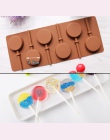 Silikonowe okrągłe Lollipop ciasto czekoladowe mydło budyń galaretki cukierki Ice Cookie herbatniki forma Pan pieczenia FP8