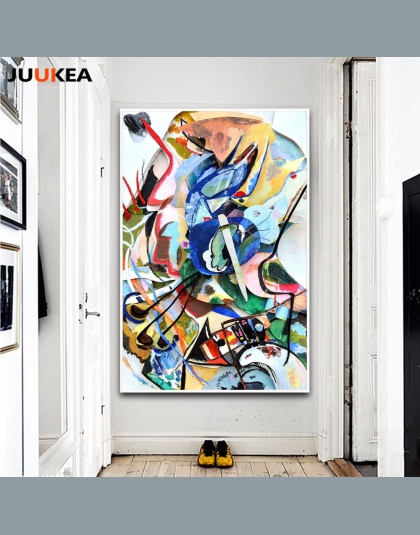 Canvas Reprodukcja Malowanie Plakat, Wassily Kandinsky Geometryczne Abstrakcyjne Sztuki, Zdjęcia ścienny Do Salonu, Cuadros Home