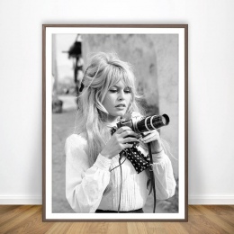 Brigitte Bardot francuski moda plakat na płótnie, czarny i biały Model zdjęcia w stylu Vintage obraz sztuki malarstwo dekoracje 