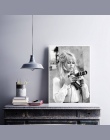 Brigitte Bardot francuski moda plakat na płótnie, czarny i biały Model zdjęcia w stylu Vintage obraz sztuki malarstwo dekoracje 
