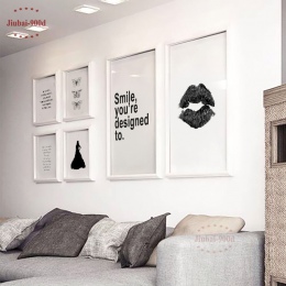 Nordic plakat na płótnie, minimalizm wargi zdjęcia ścienny do dekoracji wnętrz, dekoracji zdjęcia Wall Art Decor NOR004
